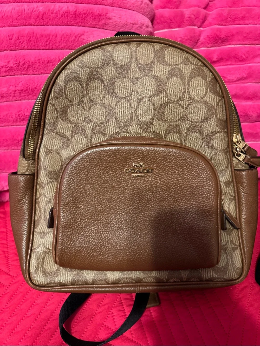 Coach Brown Interior Tote with Leather Patch